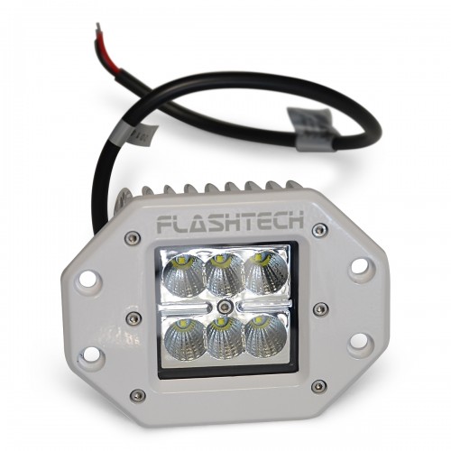 Flashtech LED Fog Light: 6 LED Flush Mount White how to wire turn signals on a motorcycle 